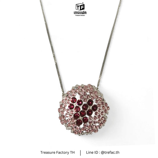 SWAROVSKI Necklace Silver/Pink crystal Rank A