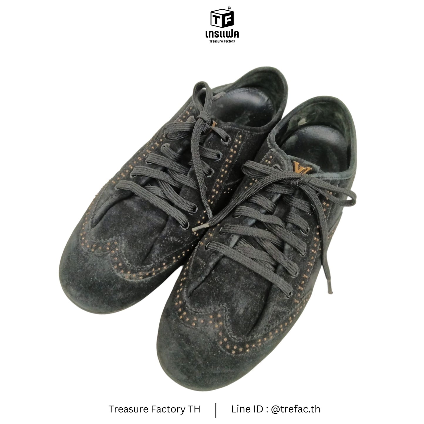 LOUIS VUITTON Shoes 39 1/2 Lady's Black GO 0122 (Rank B)