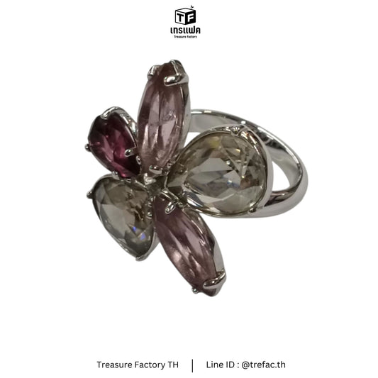 Swarovski Ring Purple/Silver Size 58