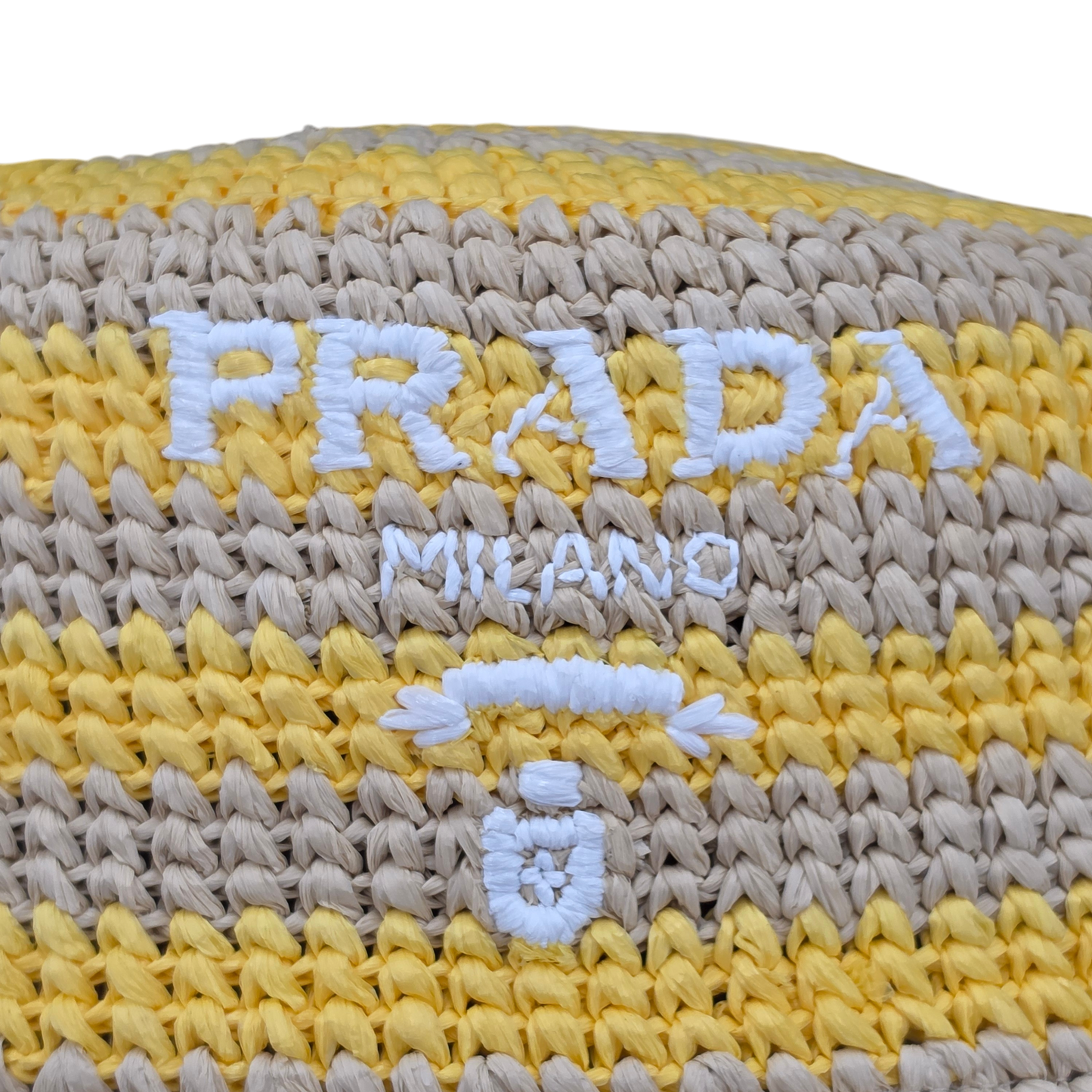 PRADA Hat 1HC137 2D1N Rank (B) Yellow/Brown