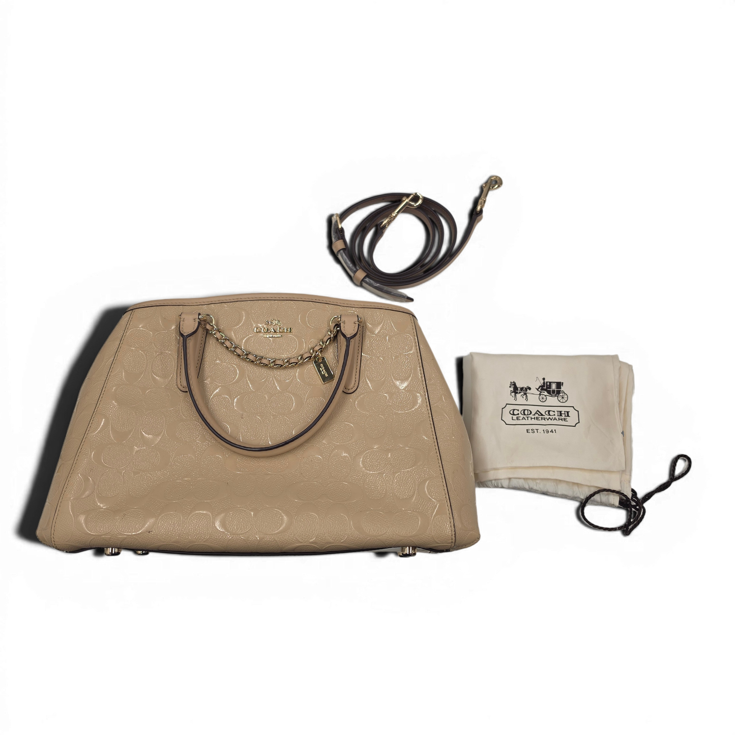 COACH 2WAY Bag F55451 Rank (B) Khaki
