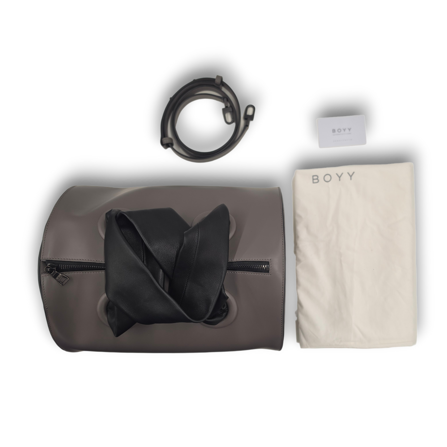 BOYY Boston Bag Rank (A) Gray/Black