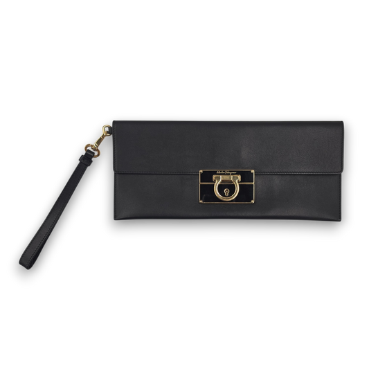 Salvatore Ferragamo Clutch Bag DY-21 Rank (B) Black D734
