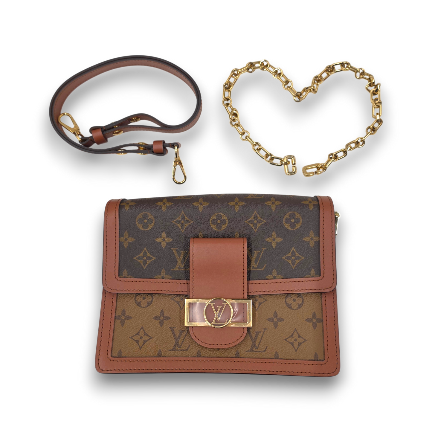 Louis Vuitton Shoulder Bag Monogram M44391 Rank (A) Brown  NFC Dauphine MM
