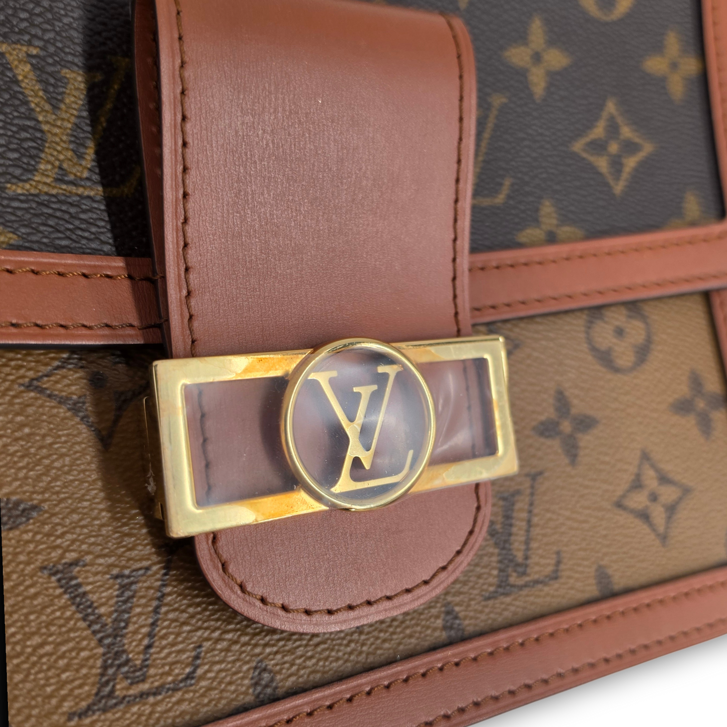 Louis Vuitton Shoulder Bag Monogram M44391 Rank (A) Brown  NFC Dauphine MM