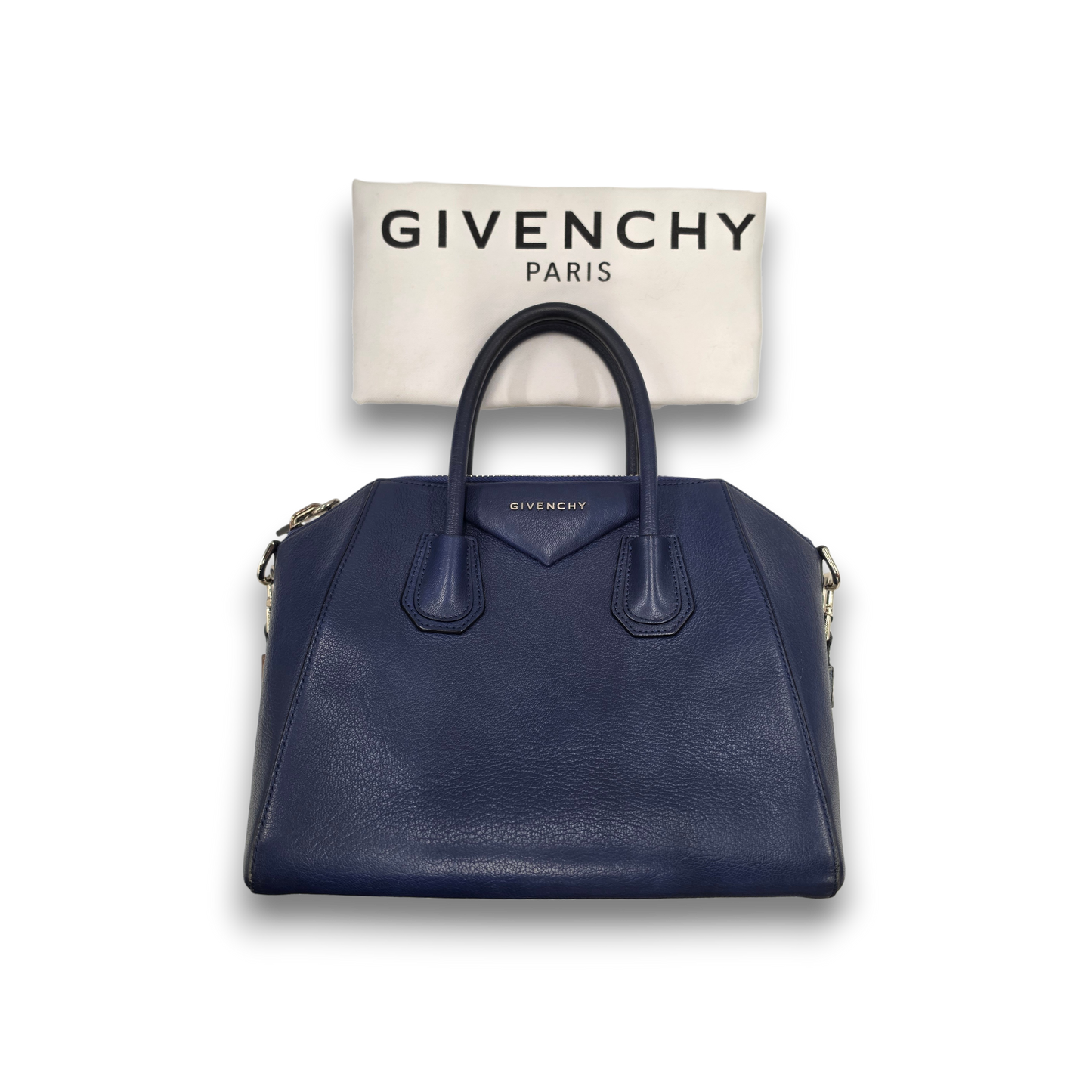 Givenchy @way Bag Antigona Rank(B) Blue Handle Sticky/Scratch/Stain 3C1123