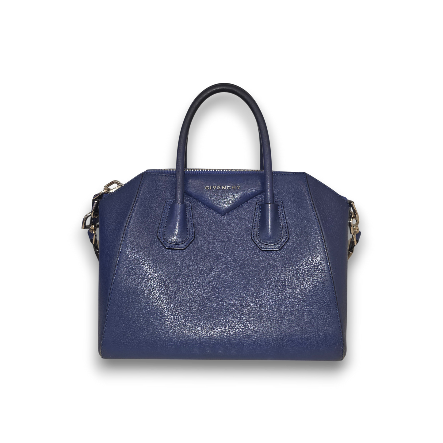 Givenchy @way Bag Antigona Rank(B) Blue Handle Sticky/Scratch/Stain 3C1123