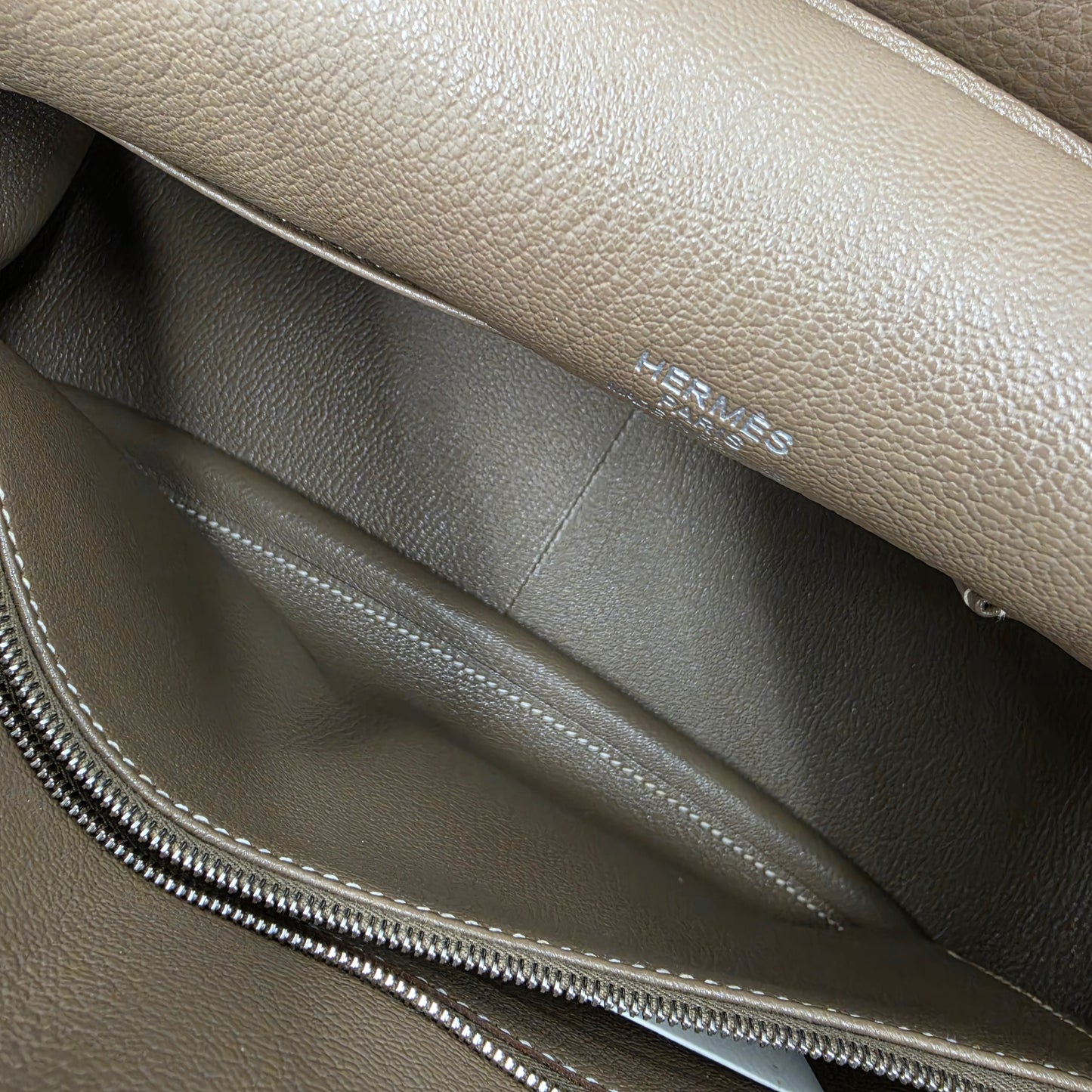 Hermes Shoulder Bag Jypspiere 34 Rank (A) Beige 32 E N