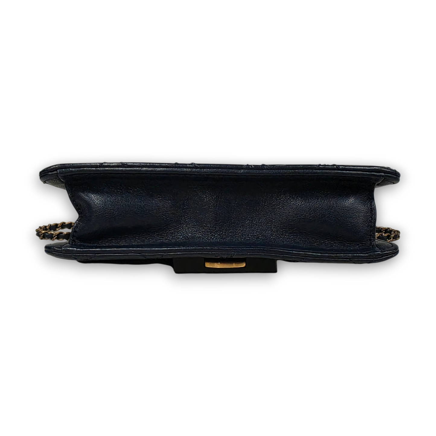 CHANEL Shoulder Bag Rank (B) Navy 22206493