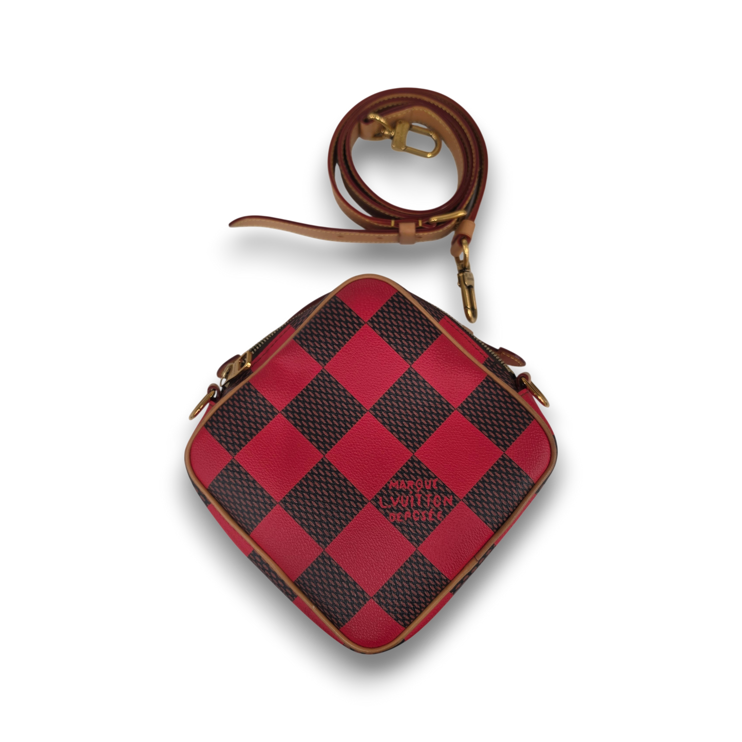 LOUIS VUITTONShoulder Damier N40561 Rank (B) Brown/Red NFC