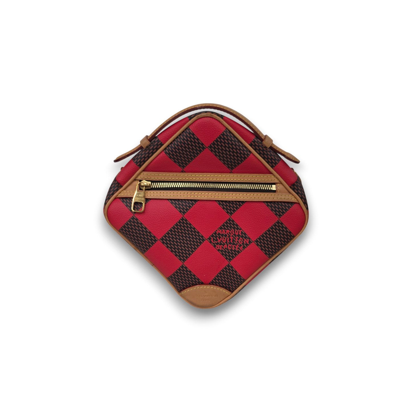 LOUIS VUITTONShoulder Damier N40561 Rank (B) Brown/Red NFC