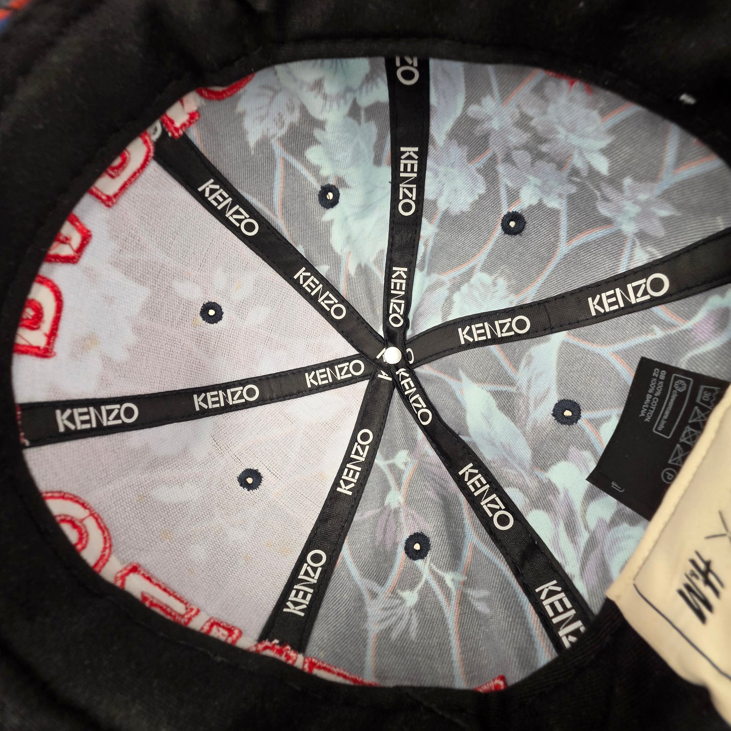 KENZO x H&M Cap 255681 Rank(AB) Black and Blue