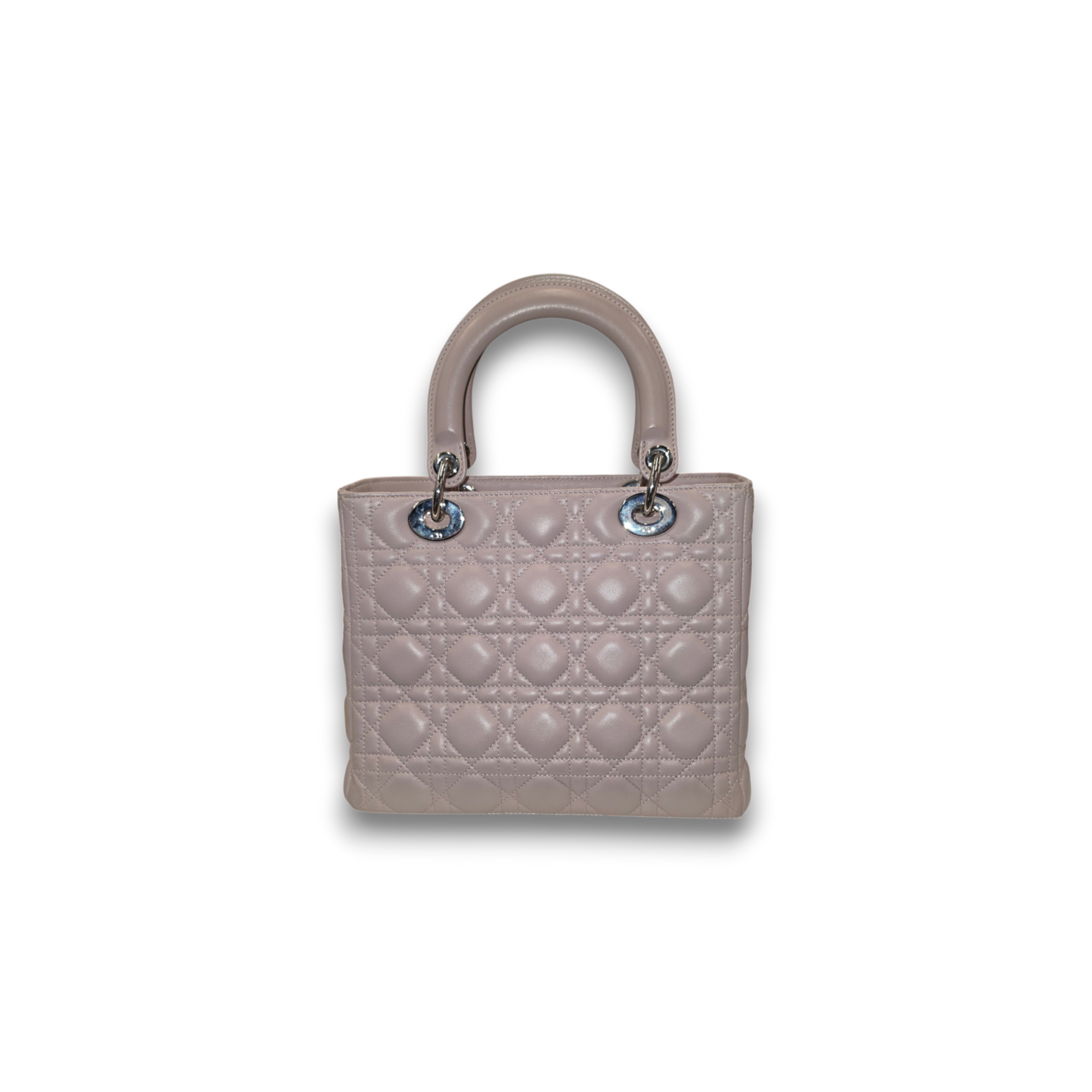 Christian Dior Hand Bag Lady Dior Medium Canage Rank (A) Light Pink 01-MA-0112