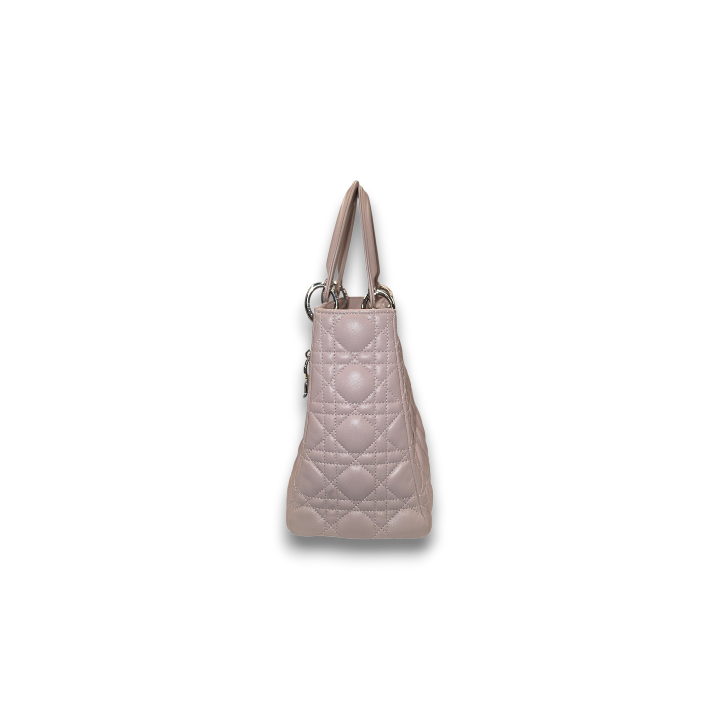 Christian Dior Hand Bag Lady Dior Medium Canage Rank (A) Light Pink 01-MA-0112