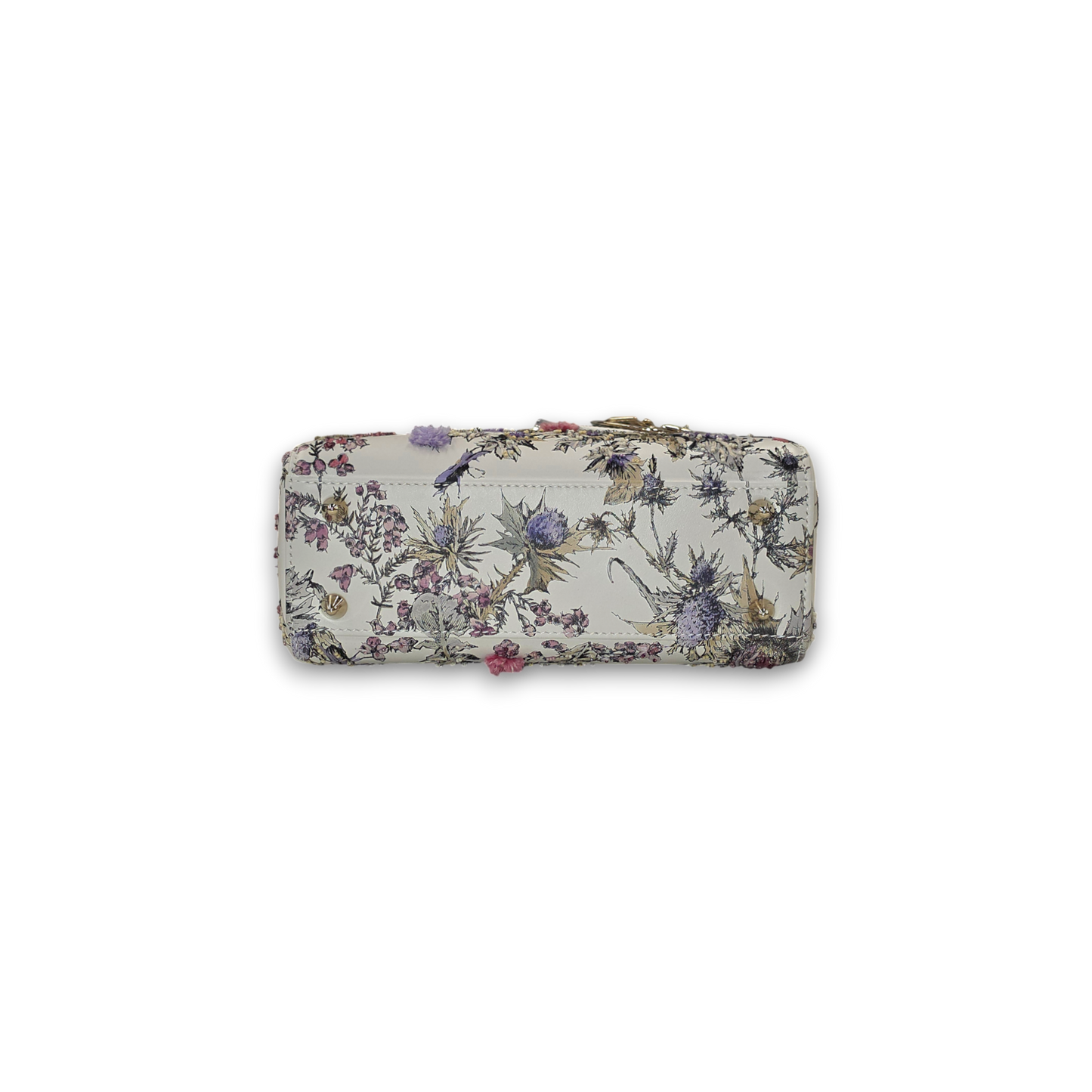Christian Dior 2way Bag Floral Rank (A) White Multi Color With Box