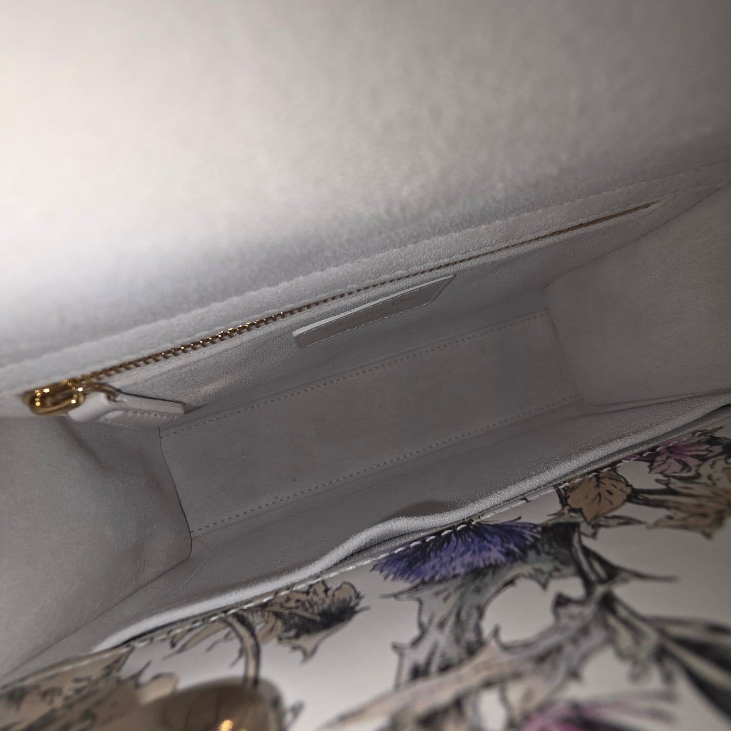 Christian Dior 2way Bag Floral Rank (A) White Multi Color With Box