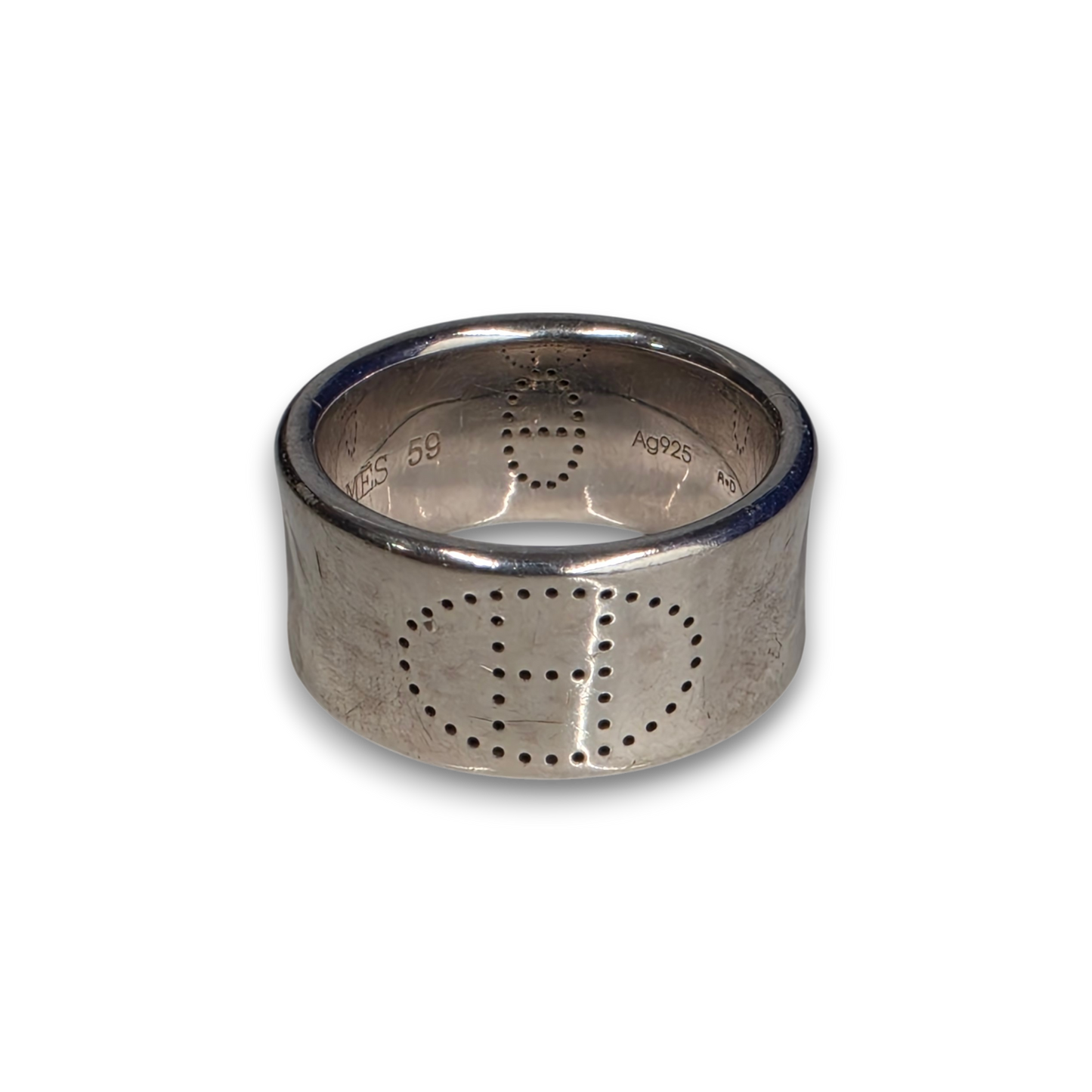 Hermes RING SILVER sv925 #59 eclipse Ruban