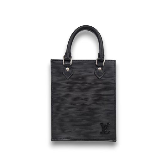 LOUIS VUITTON 2Way Bag Epi M699441 Rank(AB) Black Stain Petit Sac Plat * Nfc