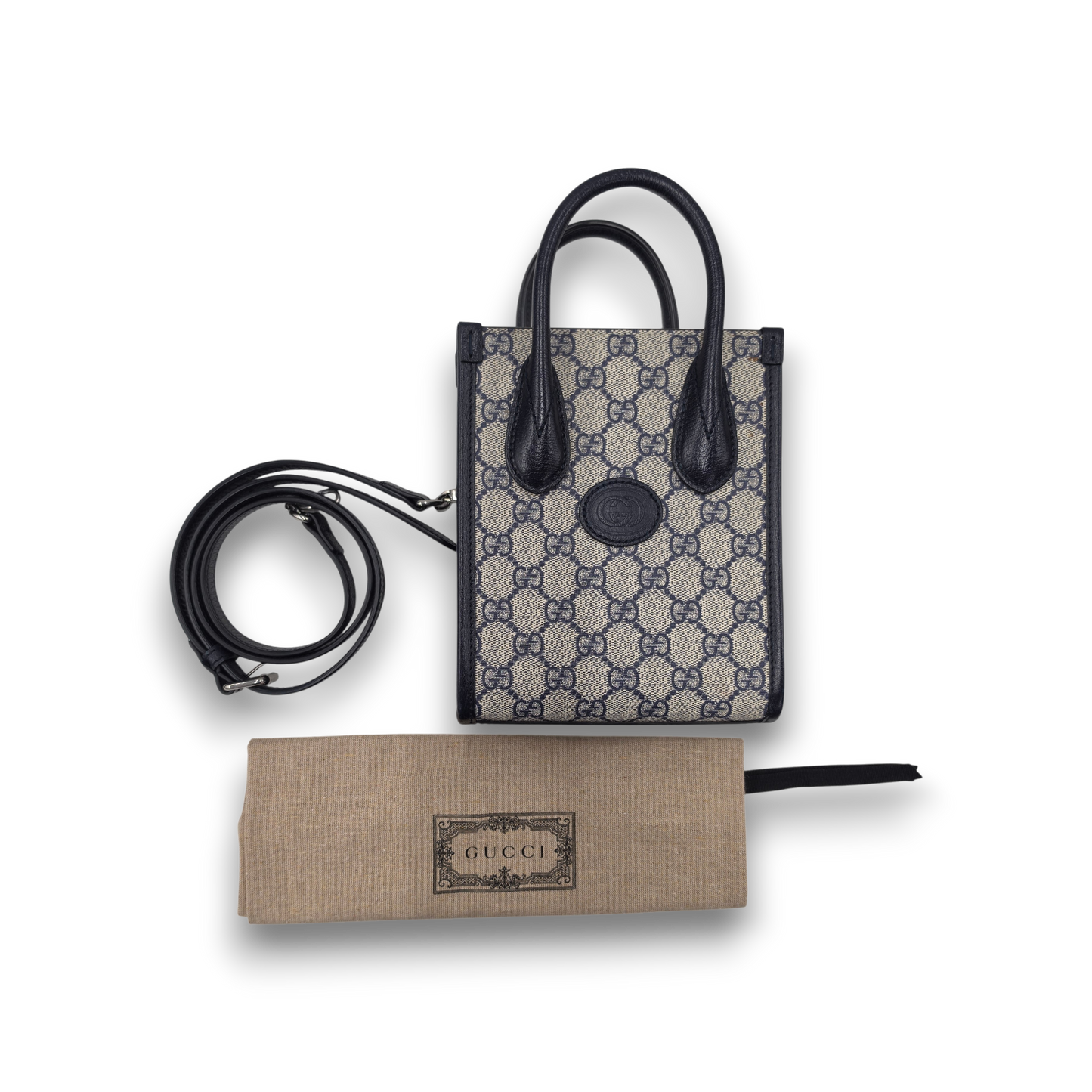 GUCCI 2WAY Bag GG Supreme 671623 Rank (AB) Black 493723