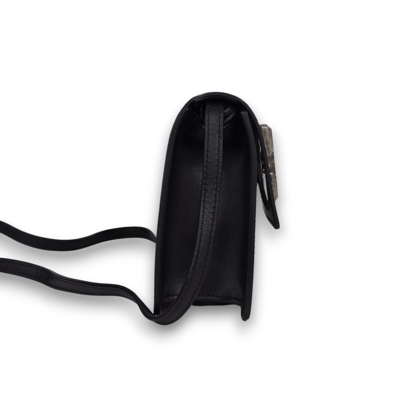 OFFWHITE Shoulder Bag Rank(B) Black Bik Plain Meteor Jitney 0.7