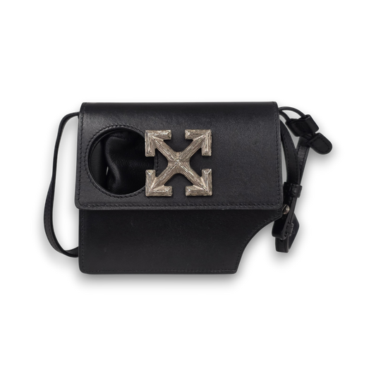 OFFWHITE Shoulder Bag Rank(B) Black Bik Plain Meteor Jitney 0.7