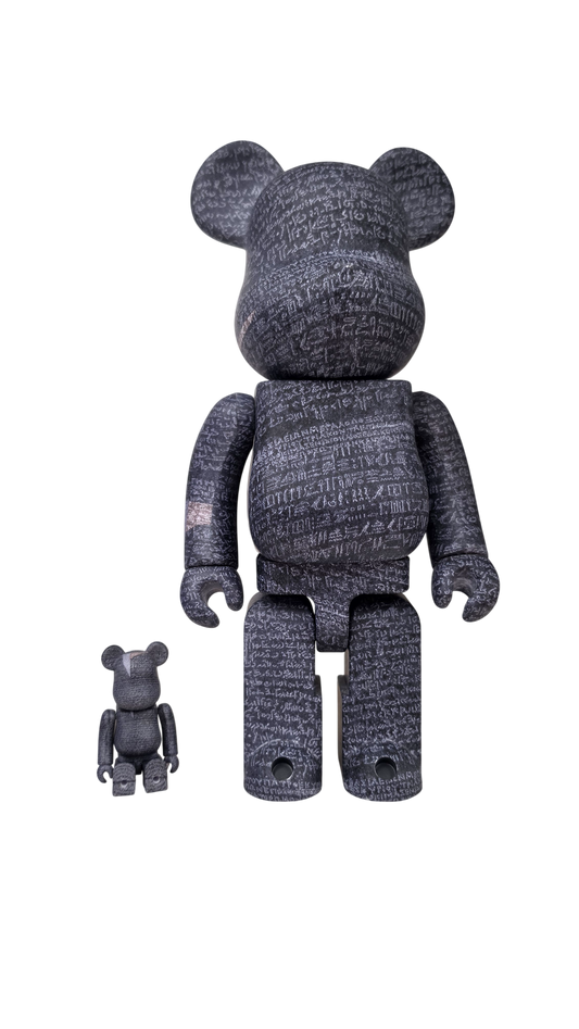BEAR BRICK NAVY BRITISH MUSEUM  'The Rosetta Stone' 100% & 400%