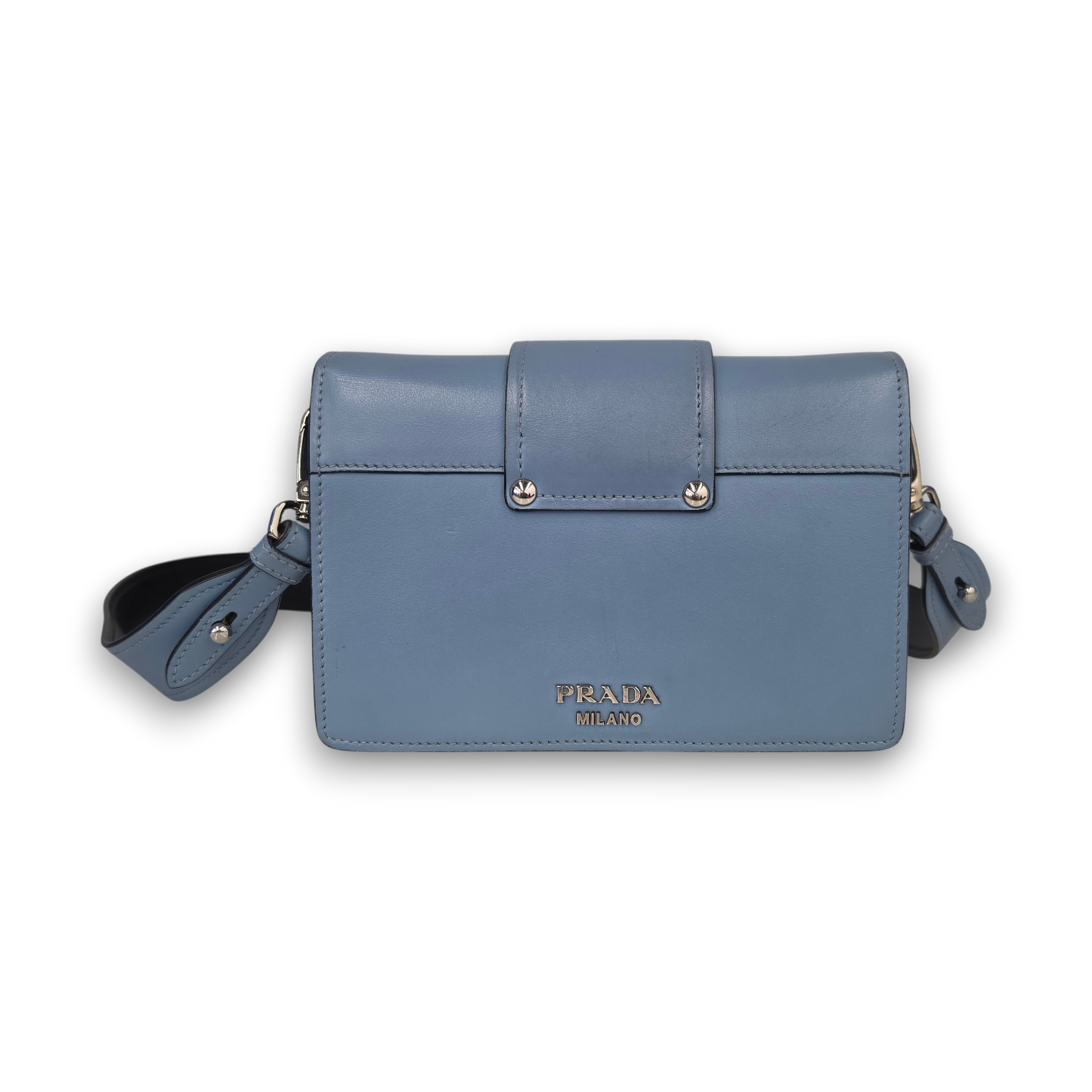 Prada Shoulder Bag 1BD067 Rank (B) Sky Blue Stain 25