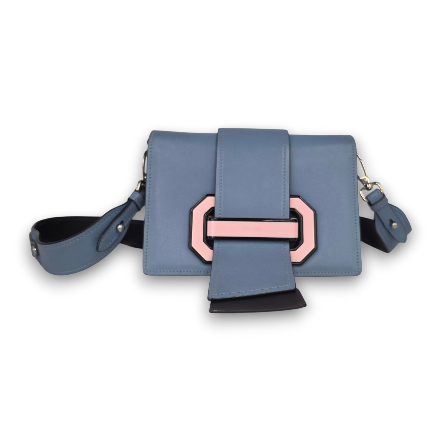 Prada Shoulder Bag 1BD067 Rank (B) Sky Blue Stain 25