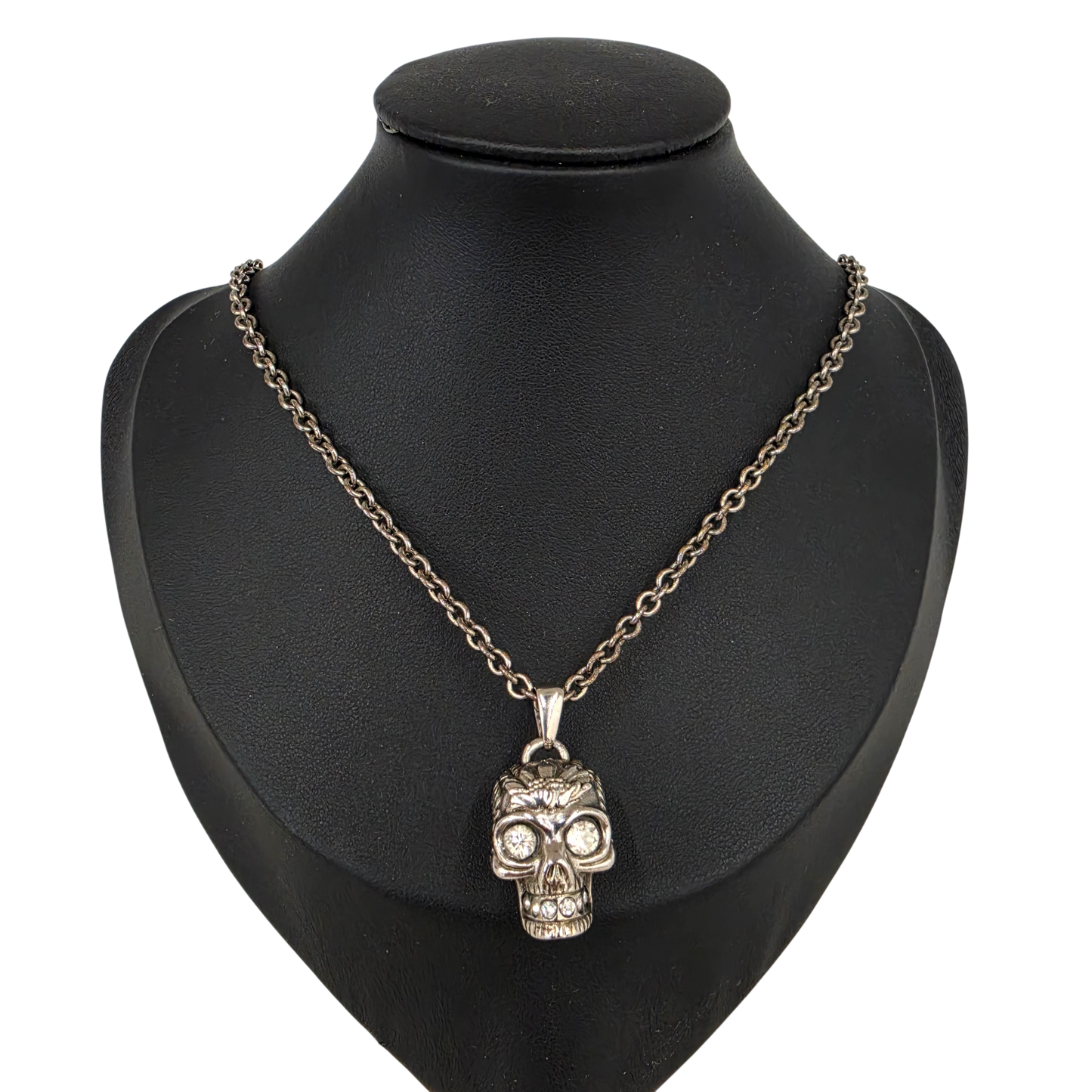 Alexander McQUEEN Necklace Rank(B) Silver Skull Pendent