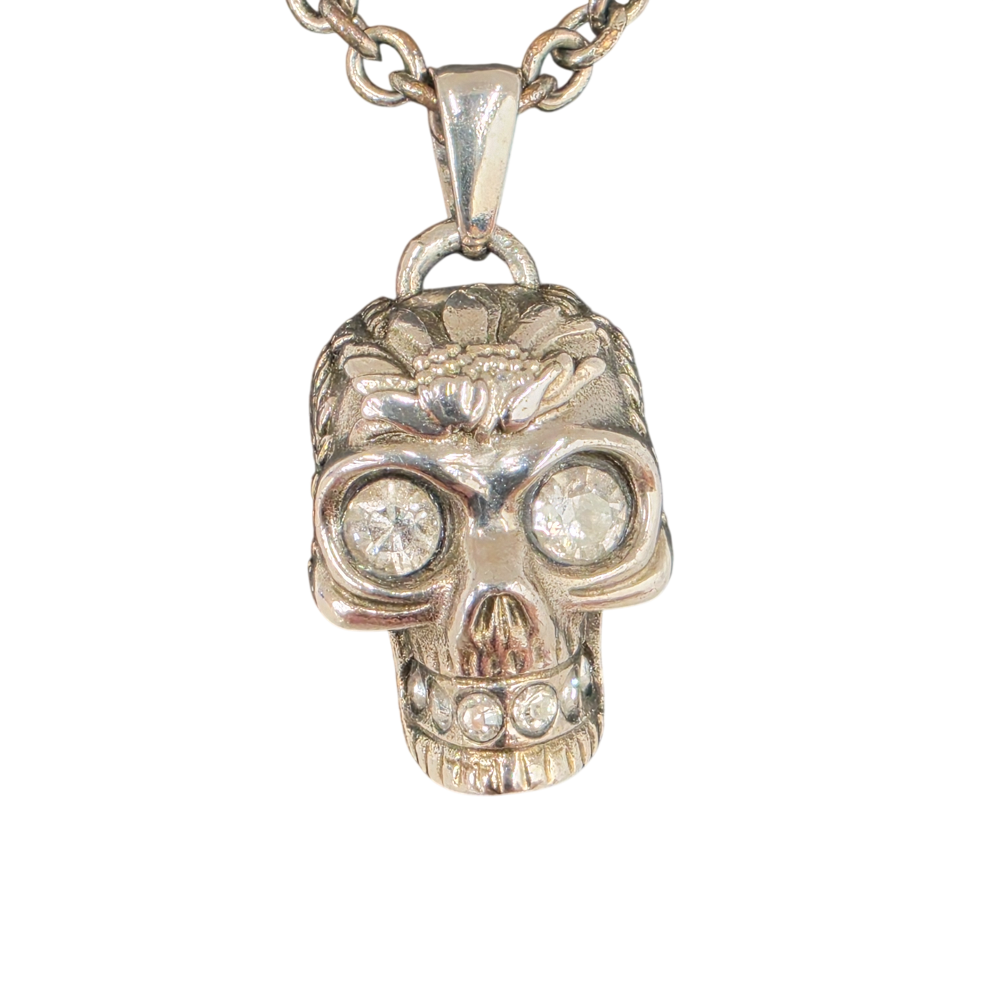 Alexander McQUEEN Necklace Rank(B) Silver Skull Pendent