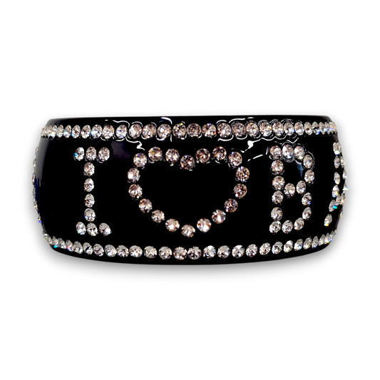BALENCIAGA Bracelet Rank (A) Black Crystal Crush Bangle