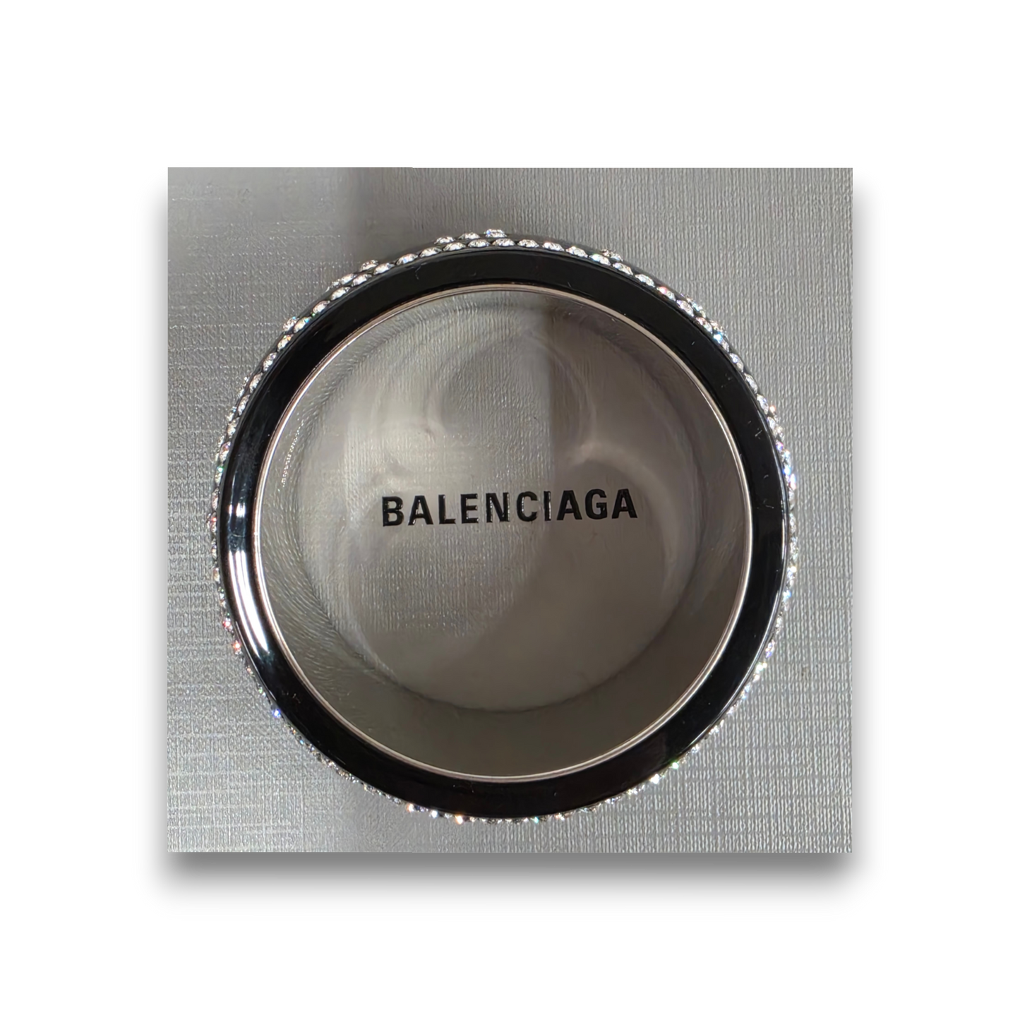 BALENCIAGA Bracelet Rank (A) Black Crystal Crush Bangle