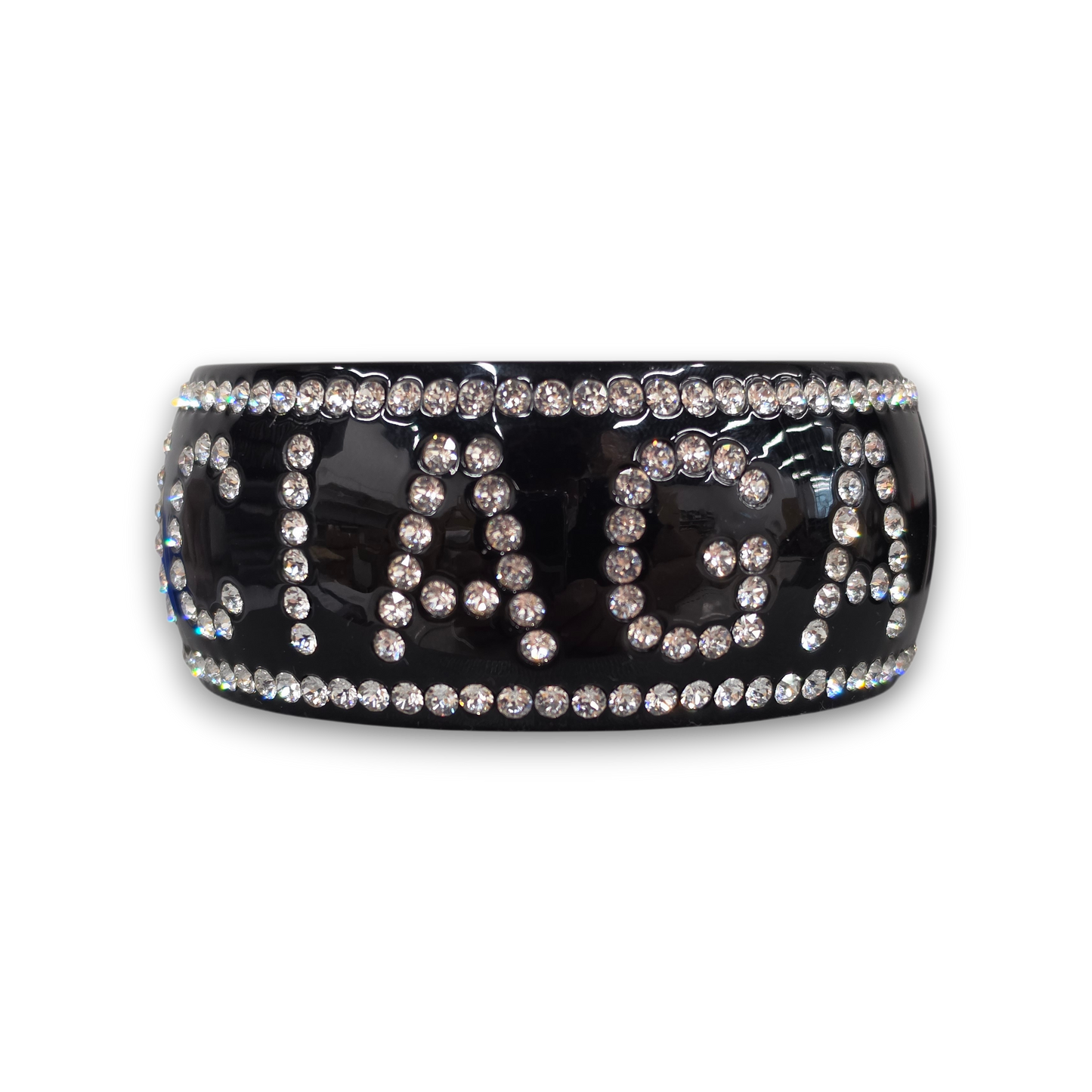 BALENCIAGA Bracelet Rank (A) Black Crystal Crush Bangle