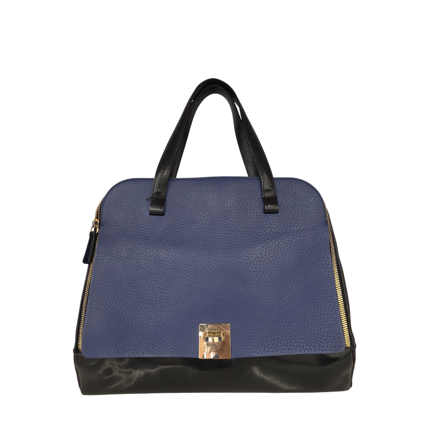 FURLA Tote Bag Rank (B) Blue/Brown