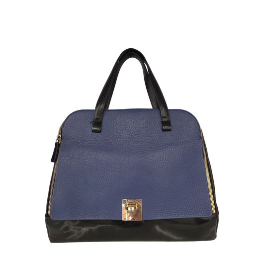 FURLA Tote Bag Rank (B) Blue/Brown
