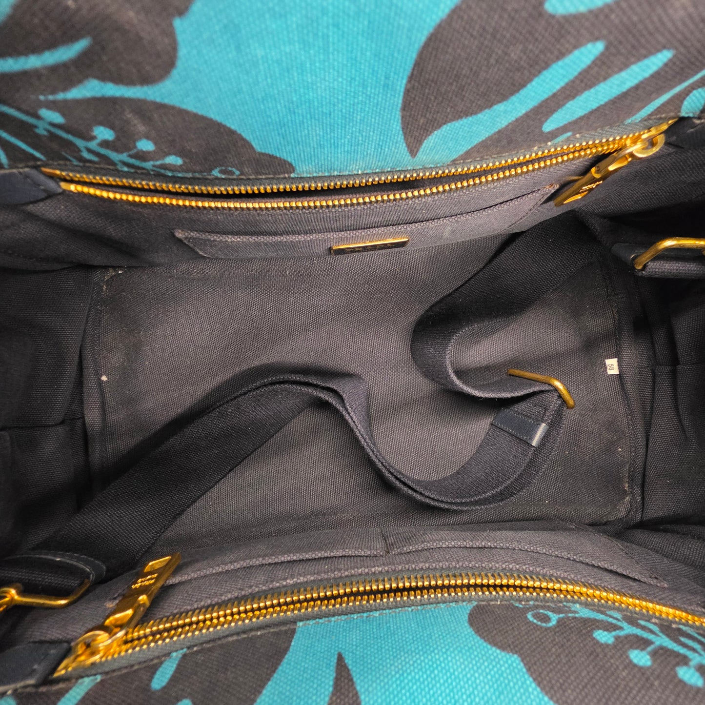 PRADA 2way Bag Rank (B) Blue/Navy 158/58