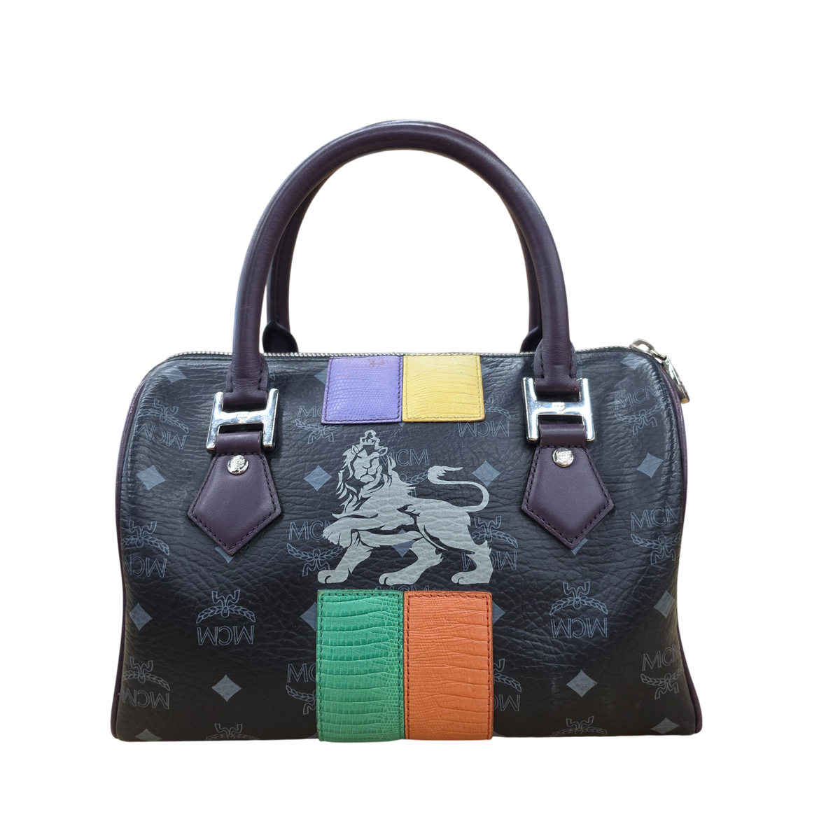 MCM HandBag 101106910322 Rank (B) Black Damage