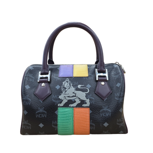 MCM HandBag 101106910322 Rank (B) Black Damage