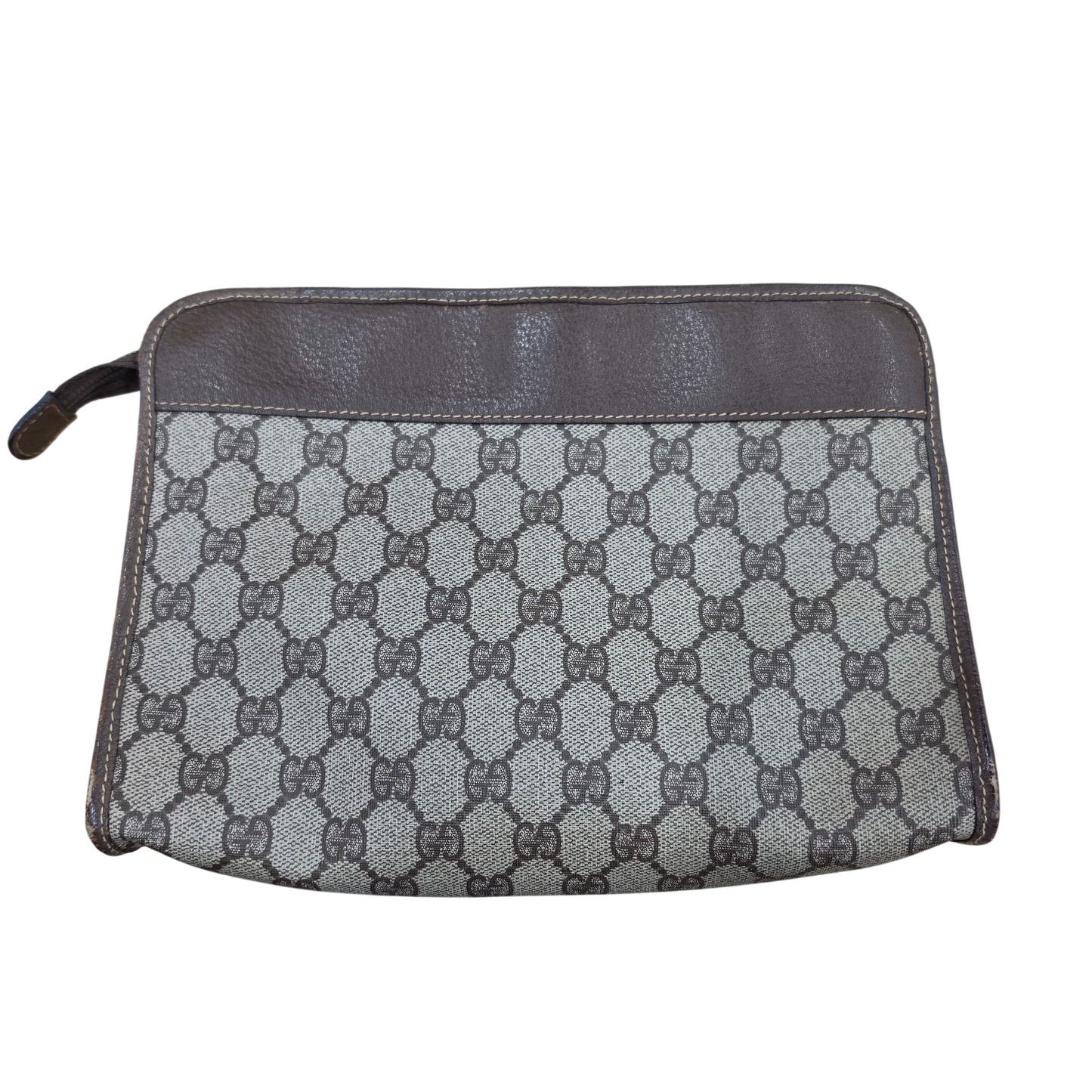 GUCCI Clutch Bag 014.122.6063 Rank (B) Brown Scratch Vintage