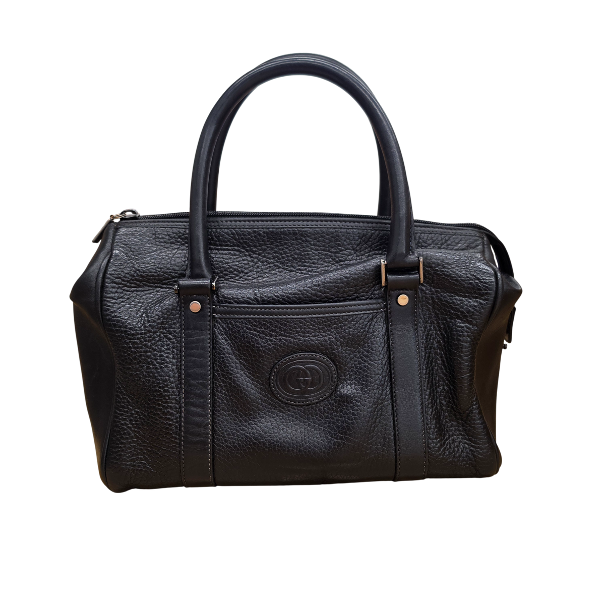 Gucci Tote Bag 000.101.0140 Rank (B) Black Scratch Vintage