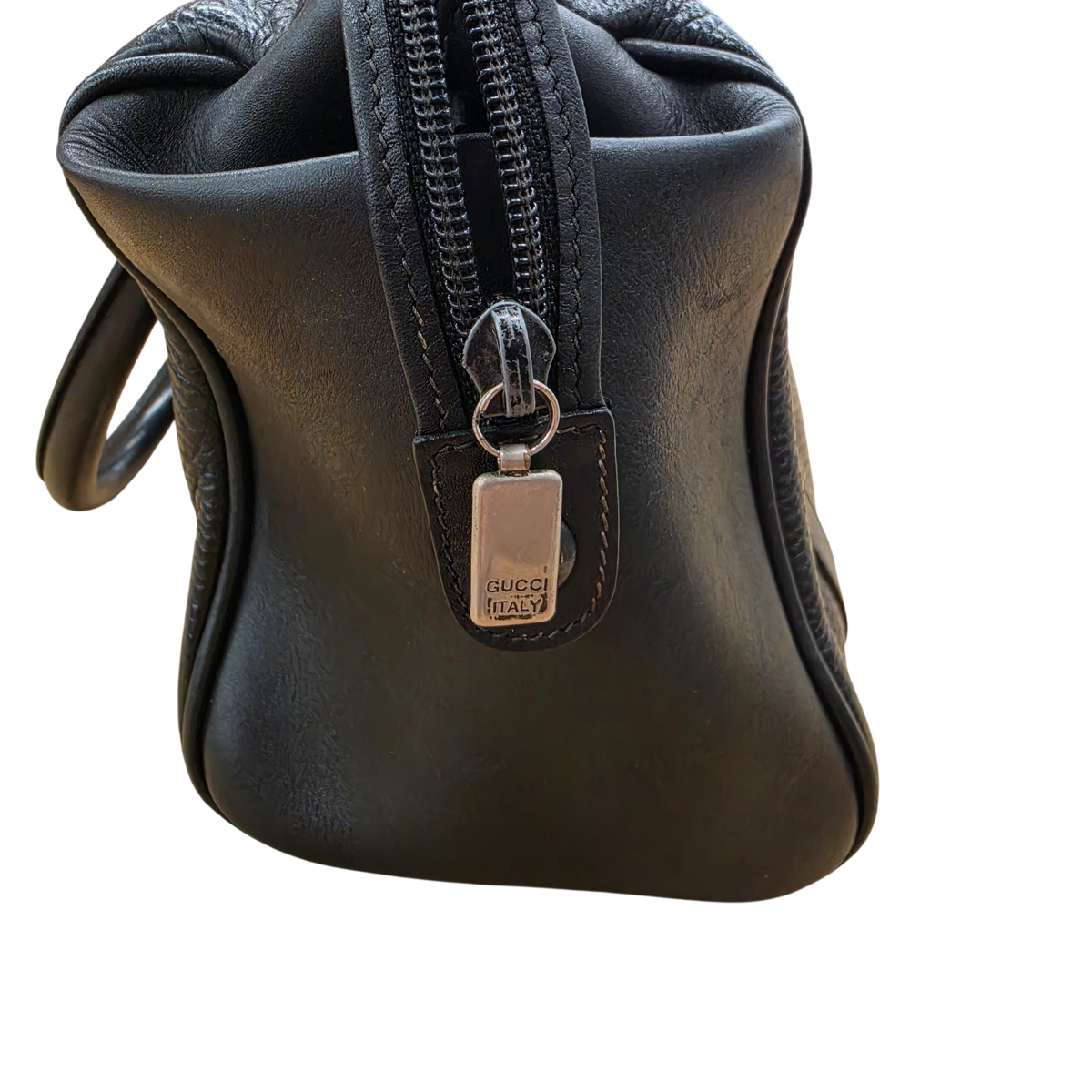 Gucci Tote Bag 000.101.0140 Rank (B) Black Scratch Vintage