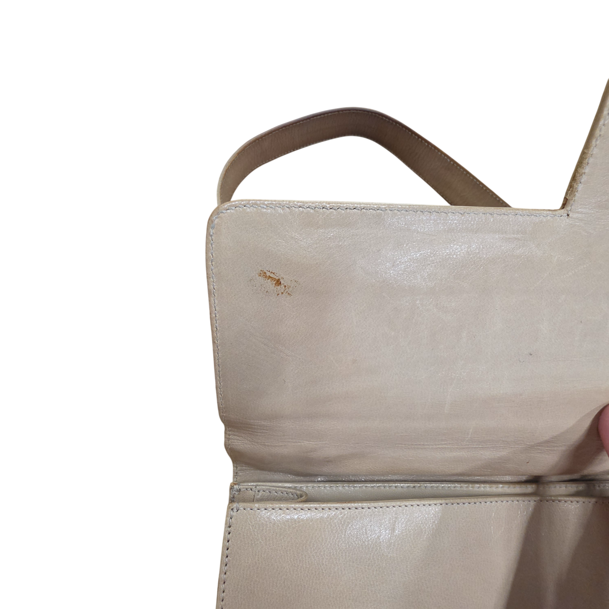 Prada Shoulder Bag B6662 Rank (B) Beige Ds-colored*/Damage 28