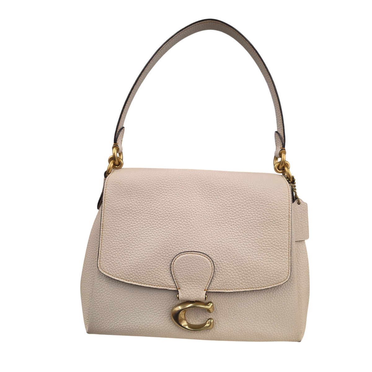 COACH Shoulder Bag Soft pebble leather 3954 Rank(AB) Ivory Lady's May shoulder Bag