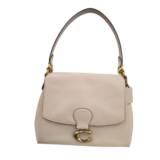 COACH Shoulder Bag Soft pebble leather 3954 Rank(AB) Ivory Lady's May shoulder Bag