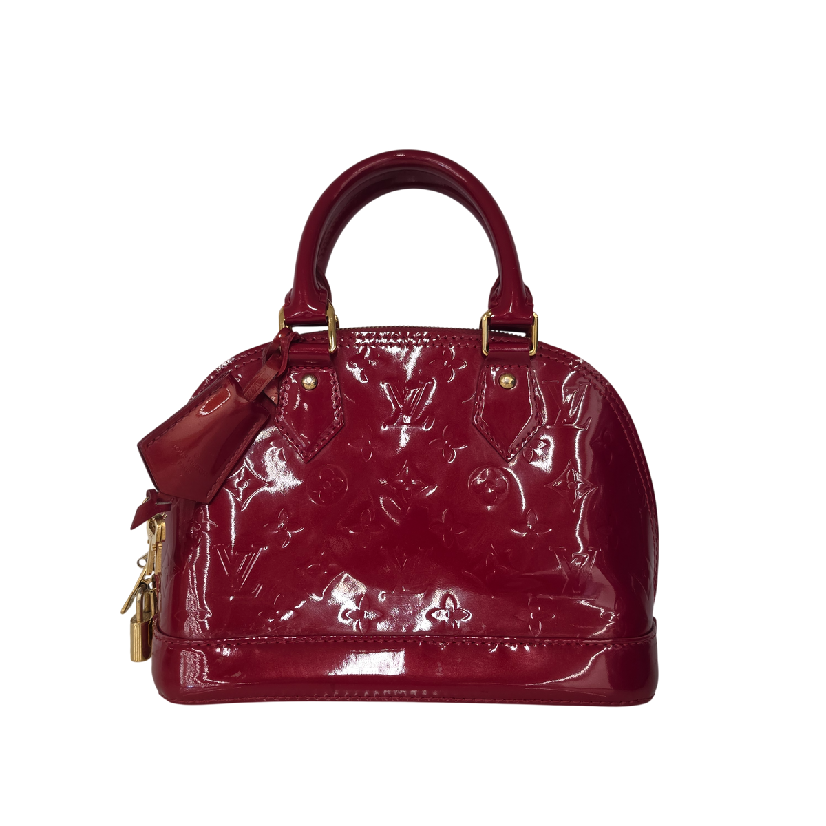 LOUIS VUITTON 2way Bag Vernis M91606 Rank (B) Red SN1134