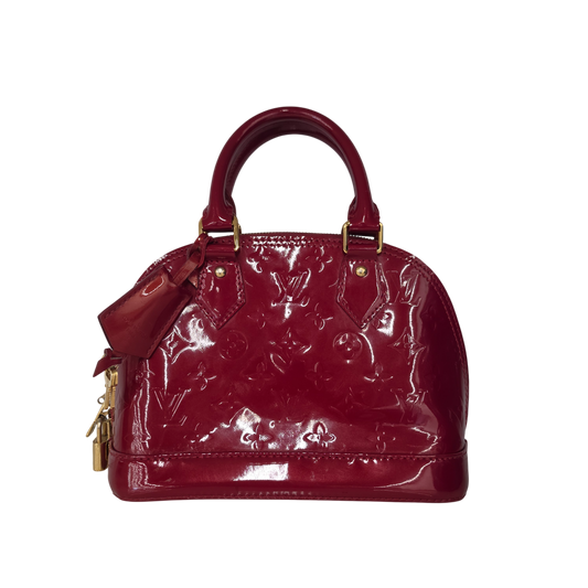 LOUIS VUITTON 2way Bag Vernis M91606 Rank (B) Red SN1134