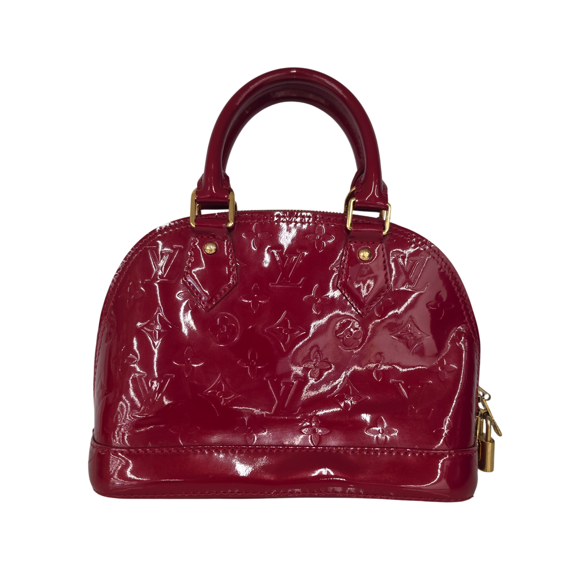 LOUIS VUITTON 2way Bag Vernis M91606 Rank (B) Red SN1134