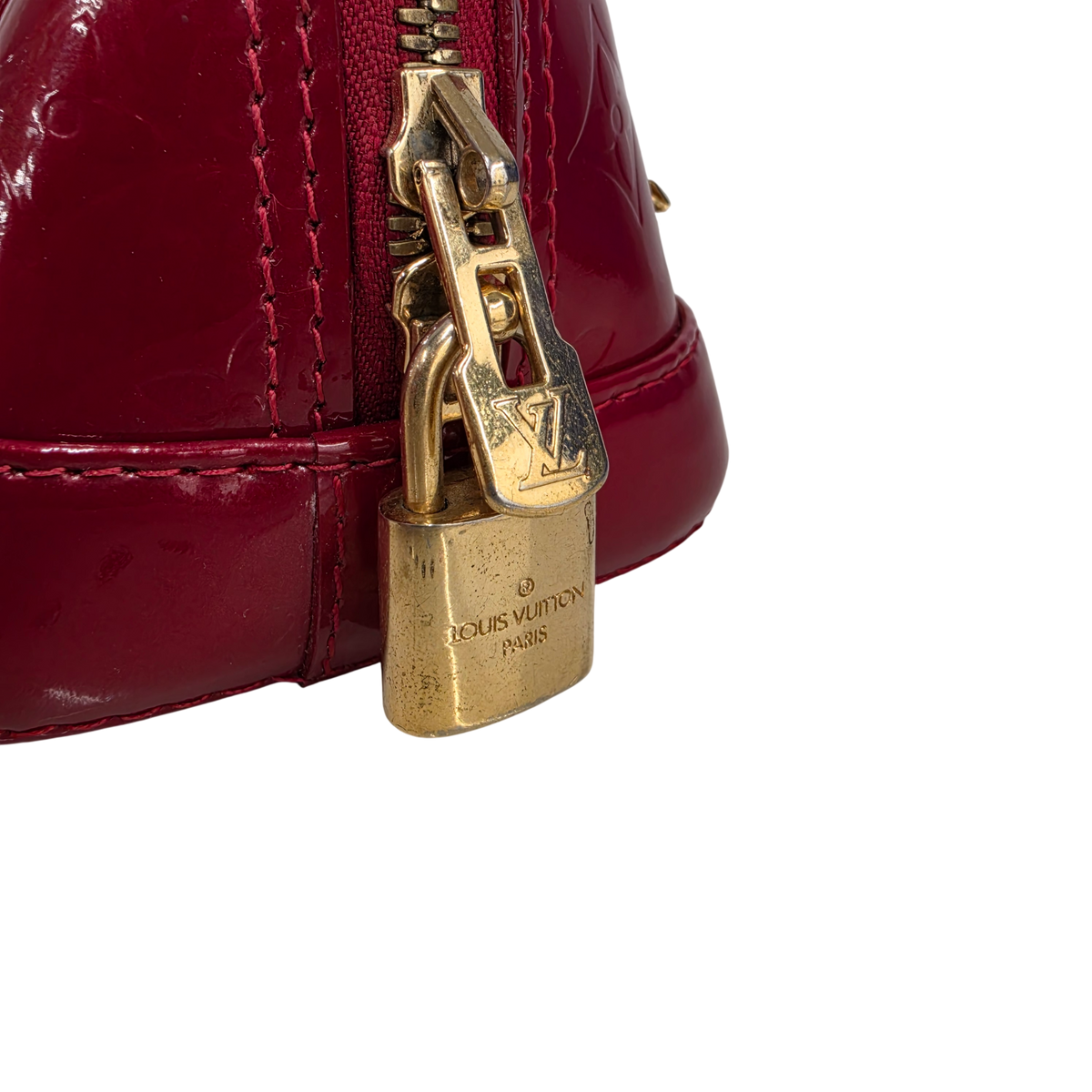 LOUIS VUITTON 2way Bag Vernis M91606 Rank (B) Red SN1134