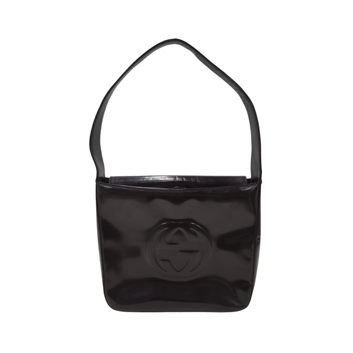 GUCCI Handbag  000.1046.0506 Rank (B) Dark Brown Damage