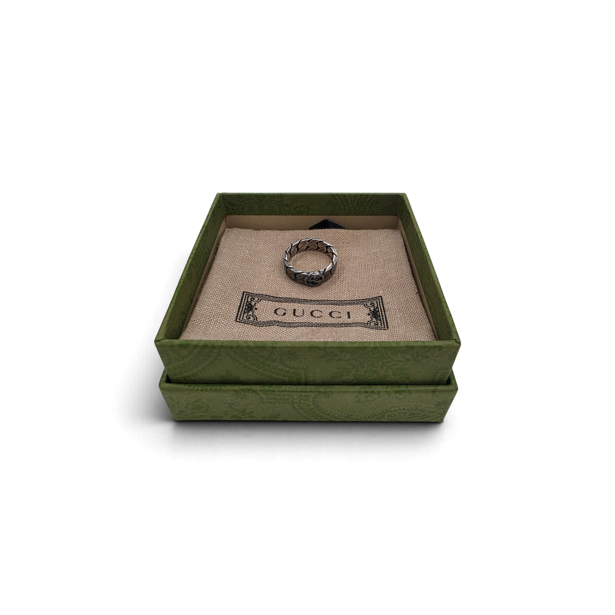 GUCCI sterling Silver inte Rank (B) Silver 16 Ag925 888VI